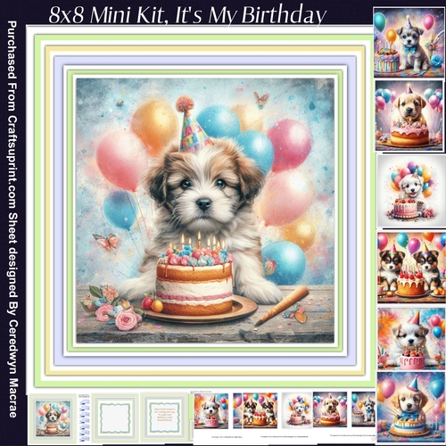 8x8 Mini Kit,   Its My Birthday 