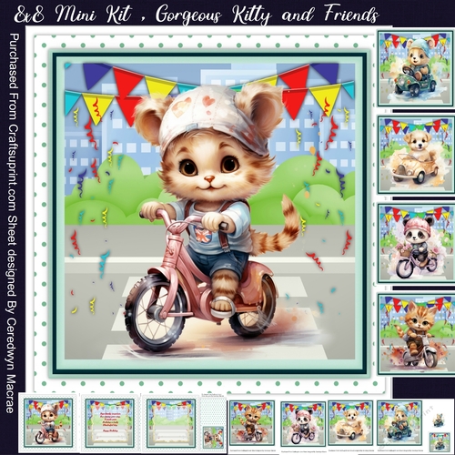 8x8 Mini Kit, Gorgeous Kitty and Friends