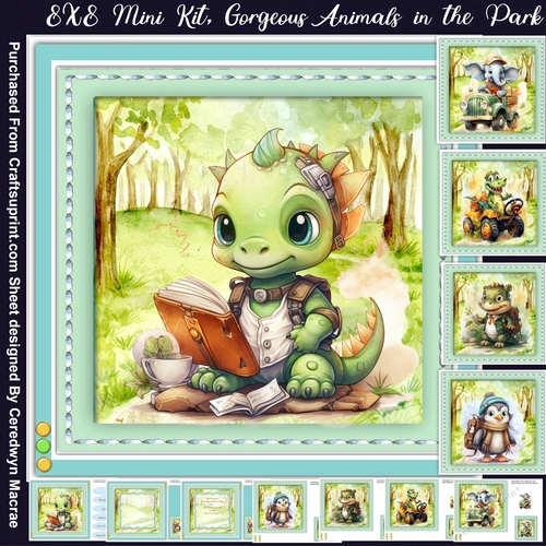 8x8 Mini Kit, Gorgeous Animals in the Park