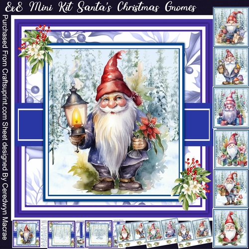 8x8 Mini Kit , Santas Christmas Gnomes