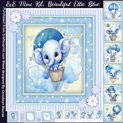 8x8 Mini Kit , Beautiful Ellie in Blue