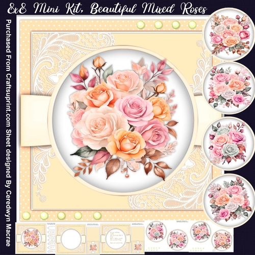 8x8 Mini Kit, Beautiful Mixed Roses