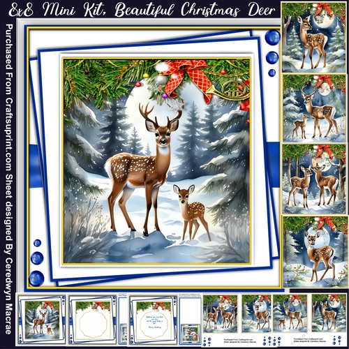 8x8 Mini Kit, Beautiful Christmas Deer