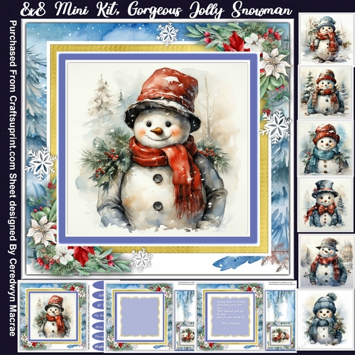 8x8 Mini Kit, Gorgeous Jolly Snowman