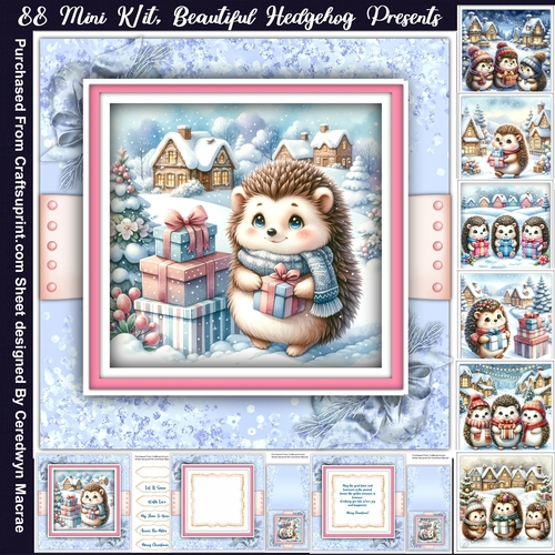8x8 Mini Kit , Beautiful Hedgehog Presents
