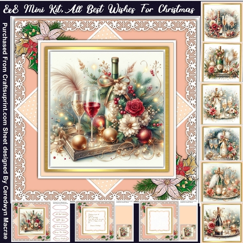 8x8 Mini Kit, All Best Wishes, For Christmas