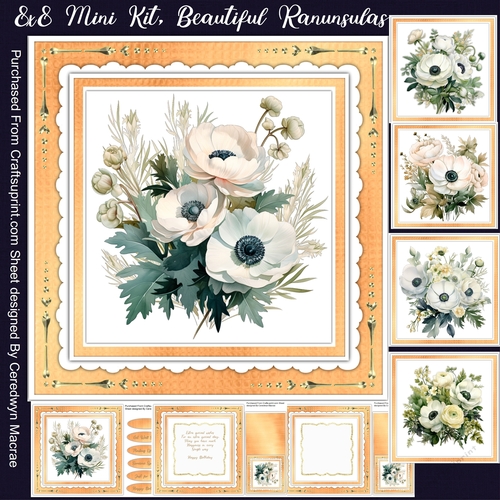 8x8 Mini Kit, Beautiful Ranunculas 