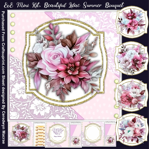 8x8 Mini Kit Beautiful lilac Summer Bouquet