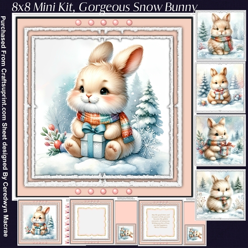 8x8 Mini Kit, Gorgeous Snow Bunny