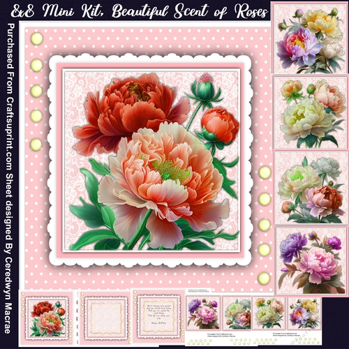 8x8 Mini Kit , Beautiful Scent of Roses