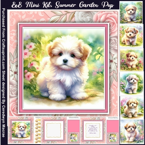 8x8 Mini Kit,  Summer Garden Pups