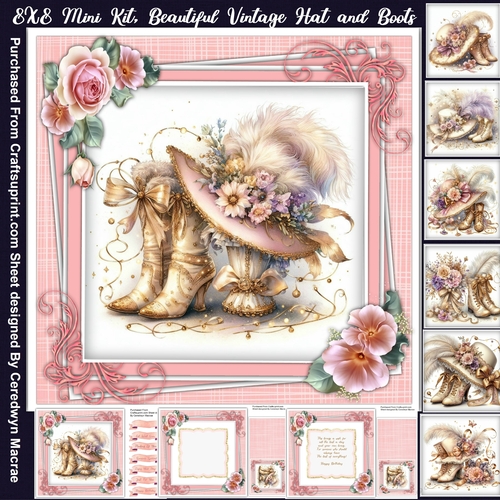 8x8 Mini Kit, Beautiful Vintage Hats and Boots