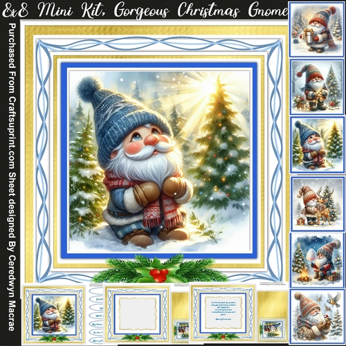 8x8Mini Kit, Gorgeous Christmas Gnome 