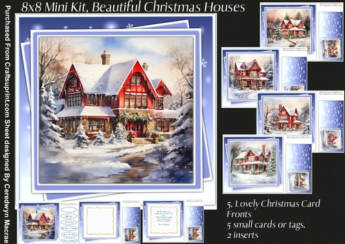 8x8 Mini Kit,  Beautiful Christmas Houses