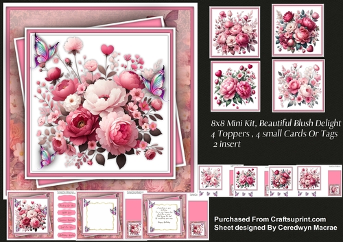 8x8 Mini Kit, Beautiful Blush Delight