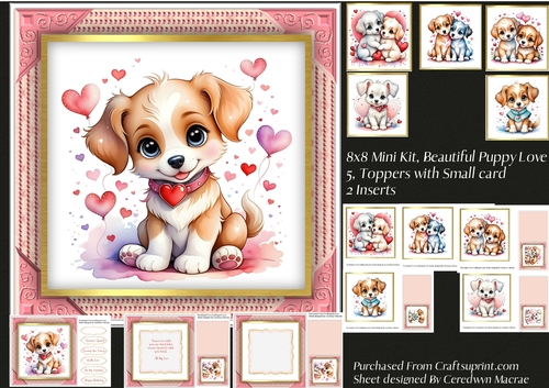 8x8 Mini Kit, Beautiful Puppy Love 