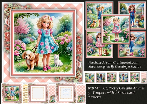 8x8 Mini Kit, Pretty Girl and Her Animals