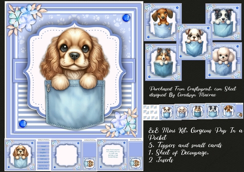 8x8 M8ini Kit, Gorgeous Pup In a Pocket 