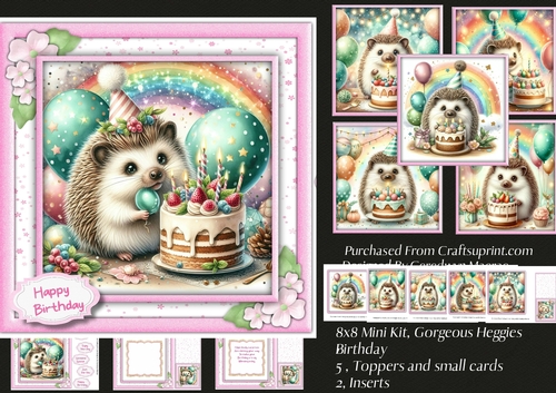 8x8 Mini Kit, Gorgeous Heggies Birthday 