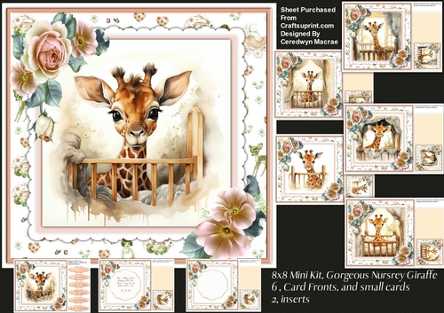 8x8 Mini Kit, Gorgeous Nursery Giraffe