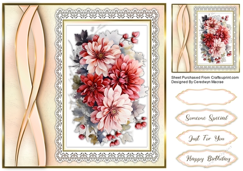 8x8 Beautiful Chrysanthemums