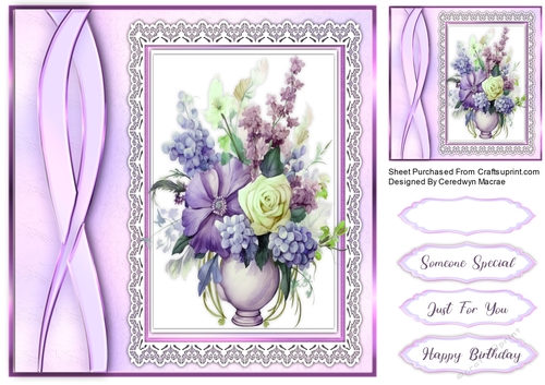 8x8 Beautiful Vas Of Flowers