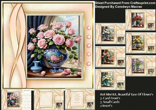 8x8 Mini Kit, Beautiful Vase Of Flowers 