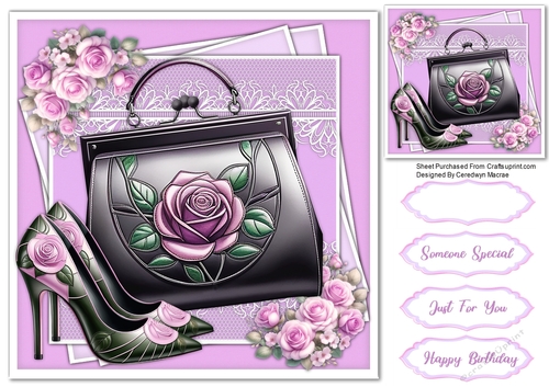 8x8 Quick card Beautiful Shoes and Bag 2