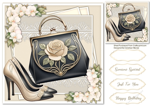 8x8 Quick card Beautiful Shoes and Bag 3