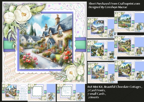 8x8 Mini Kit, Beautiful Chocolate Box Cottages