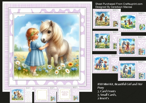 8x8 Mini Kit, Beautiful Girl and Her Pony 