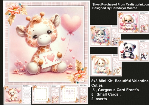 8x8 Mini Kit, Beautiful Valentine Cuties