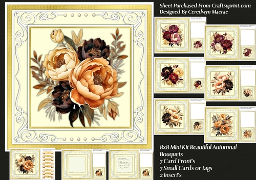 8x8 Mini Kit, Beautiful Autumnal Bouquets