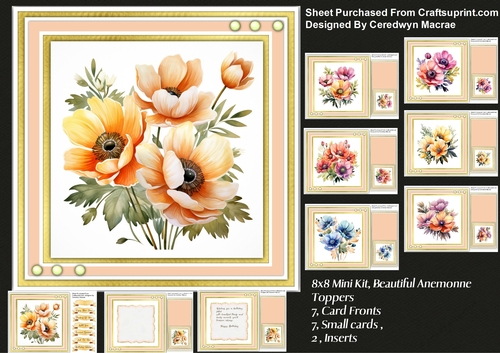 8x8 Mini Kit Beautiful Anemone Toppers