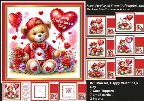 8x8 Mini Kit,  Happy Valentines Day