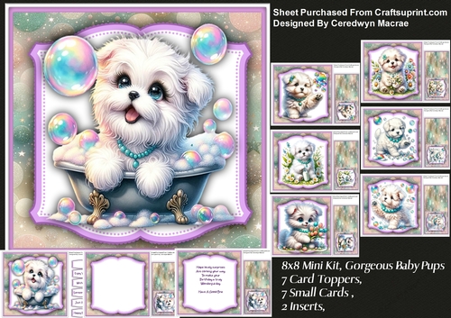 8x8 Mini Kit, Gorgeous Baby Pups 