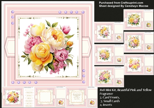8x8 Mini Kit, Beautiful Pink and Yellow Fragrance