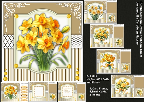 8x8 Mini Kit, Beautiful Daffs and Roses