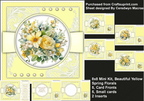 8x8 Mini Kit, Beautiful Yellow Florals