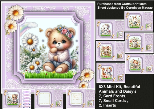 8x8 Mini Kit, Beautiful Animals and Daisys