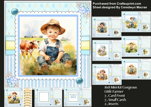 8x8 Mini Kit, Gorgeous Little Farmer Boy