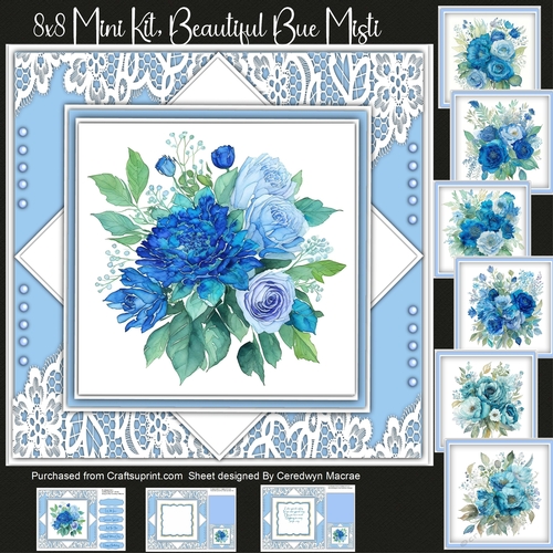 8x8 Mini Kit , Beautiful Blue Mist