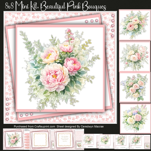 8x8 Mini Kit, Beautiful Pink Bouquet