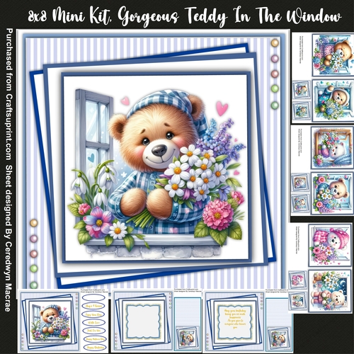 8x8 Mini Kit, Gorgeous Teddy in The Window