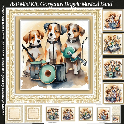 8x8 Mini Kit, Gorgeous Doggies Musical Band