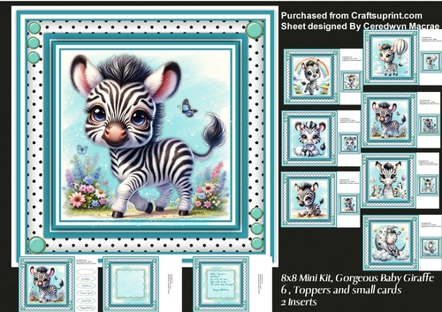 8x8 Mini Kit, Gorgeous Baby Giraffe