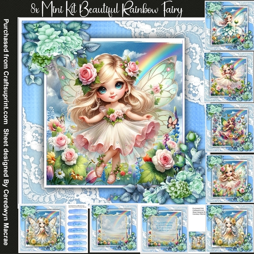 8x8 Mini Kit, Beautiful Rainbow Fairy 