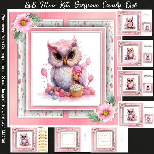 8x8 Mini Kit, Gorgeous Candy Owl