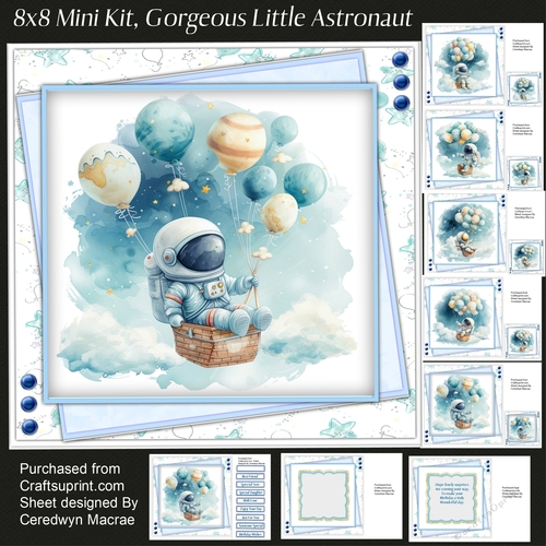 8x8 Mini Kit, Gorgeous Little Astronaut
