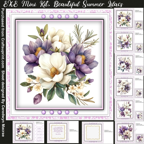 8x8 Mini Kit, Beautiful Summer Lilacs